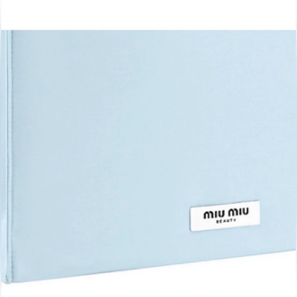 NEW Authentic Miu Miu Luxury Brand Beauty Tote Blue & Black, Large Size - Picture 5 of 10